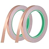 KroY PecoeD 2 Rollen Kupferband Selbstklebend, 20m x 10mm Kupferfolie Klebeband...