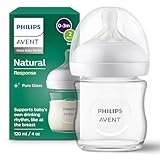 Philips AVENT Babyflasche Natural Response aus Glas - 120 ml Babyflasche,...