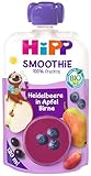 HiPP Smoothie Mix im Quetschbeutel, Heidelbeere in Apfel-Birne, 100%...