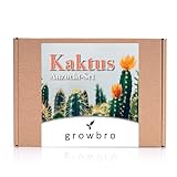 Kaktus, growbro Anzuchtset inkl. Sprühflasche, Geburtstagsgeschenk,...