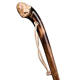 Stock-Fachmann® Rustikaler Wanderstock aus Kastanienholz geflammt mit...