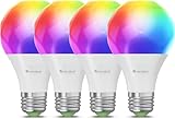 Nanoleaf Matter Essentials WLAN Glühbirnen E27, 4 smarte RGBW LED Lampen - 16...