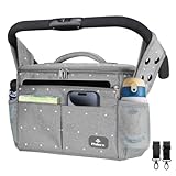 PHILORN Kinderwagen Organizer mit Isolierte Getränkehalter, Schultergurt Große...