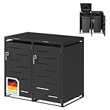 STEELSØN Diorus Mülltonnenbox 2er bis 240L abschließbar – Hochwertige...