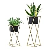 [en.casa] Pflanzständer im 2er Set Blumenständer aus Metall Blumentopf...