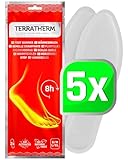 TerraTherm Wärmesohlen für Schuhe - 5 Paar S Sohlenwärmer, 100% natürliche...