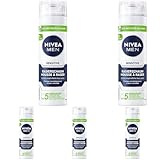 NIVEA MEN Sensitive Rasierschaum (200 ml), Rasierschaum mit Kamille und Vitamin...