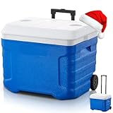 Kühlbox passiv 41L, kühlbox auf Rädern, Kühlbox mit Rollen, Thermobox...