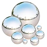 Tiberham Edelstahl-Kugel, 8 Stück, 42–200 mm, hochglanzpoliert, hohle Kugel,...