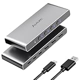Alxum HDMI Switch 4 in 1 Out, 4K@60Hz HDMI Umschalter 2×Type-C Eingänge, mit...