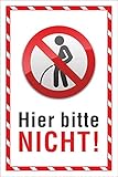 WERBEPUNKT. Schild Pinkeln Urinieren Pissen verboten Hinweisschild 3 mm...