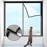 Katzenschutzgitter für Fenster ohne Bohren - Durchsichtiges Netz mit...