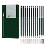 Kzouenzu Bleistift Set[12 Stück], 2H F HB B 2B 3B 4B 6B 8B und 3...