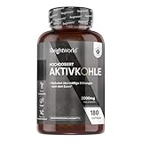 Aktivkohle Kapseln - 2000mg pro Portion - 180 vegane Kapseln - Quelle von...