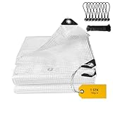 Abdeckplane Wasserdicht 2x3m Gitterfolie Gewächshaus Folie Winterfest...