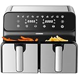 Heißluftfritteuse | 2 Kammern | Heissluftfritteuse | 4 in 1 Mini Backofen |...