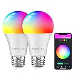 Lepro Smarte Glühbirnen E27, 9W WiFi Lampe Smarthome Glühbirnen, 806lm Wlan...