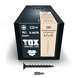 TOX Schnellbauschrauben DRY GG 3,9 x 35 mm, Schrauben schwarz phosphatiert mit...