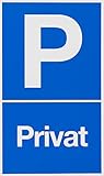 Metafranc Hinweisschild 'P-Privat' - 250 x 150 mm / Beschilderung / Infoschild /...