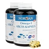 NORSAN Premium Omega-3 Arktis Dorschöl Kapseln 2x120 Kapseln / 1.500 mg Omega-3...