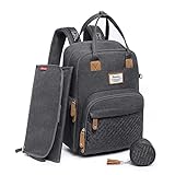 RUVALINO Baby Wickelrucksack Wickeltasche Rucksack mit tragbarer Wickelauflage,...