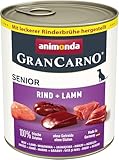 animonda GranCarno Senior Rind + Lamm (6 x 800 g), Hunde Nassfutter für ältere...
