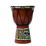 Djembe Trommel Bongo Afrika Holz bemalt Drum Instrument Musik Rhythmus...