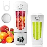 MIUUIPI Tragbarer Mixer, 700 ml Smoothie Maker, 12 Edelstahlklingen,...