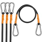 Jindaaudio 4er-Pack Industrielle Spanngurte mit Karabinerhaken (10mm/60cm, 145kg...