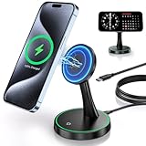 Mag-Safe ladestation iPhone, 15W Schnelles Wireless Charger für iPhone 16 Pro...