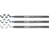 edding 1255 Kalligrafiestift - stahlblau - 3 Stifte - Kalligrafiespitze 2 - 5 mm...
