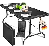 KESSER® Buffettisch Tisch klappbar Kunststoff 183x76 cm Campingtisch Partytisch...