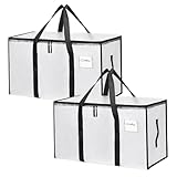 Mesiria 2 Pack Clear Clothes Storage Bags Water Resistant Thickened Storage Bag,...