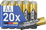 VARTA Batterien AA, 20 Stück, Power on Demand, Alkaline, 1,5V, Vorratspack,...