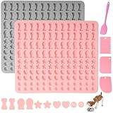 Votoko 2 Stück Backmatte Hundekekse, Silikon Hundekekse Backform 5 Formen in 1...