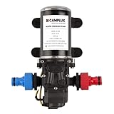 CAMPLUX Wasserpumpe 6 L/min 12 Volt, 4,5 Bar/ 65 PSI, Selbstansaugende...