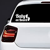 Autodomy Baby On Board Baby an Bord Füße Baby in Car Aufkleber Paket 2 Stück...