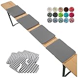 heimtexland ® Sitzkissen 4er Set Bierbank Polster Auflage Bierzeltgarnitur...