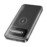 LogiLink PA0343RF - Powerbank mit 10.000 mAh, kabelloses Laden oder per Kabel,...