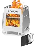 Lixada Campingkocher Holzofen Mini Holzvergaser Faltbar Tragbar Kompakt Hobo...