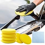 Polierschwamm,Schwamm Auto,Auto-Polierpads,Handpolierschwamm,Politur...