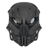 Taktische Airsoft Maske, Smoked Lens Full Face Skull Painball Schutzmaske für...