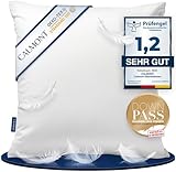 CALMONT 3-Kammer Daunenkissen 80x80 I Für Allergiker geeignet I Fast 100%...