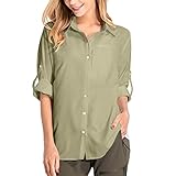 yeyity Damen Hemdbluse UV Schutz Langarmshirt Damen Schnell Trocknende Sport...