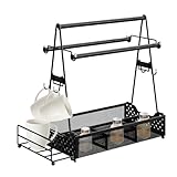 Grill Utensil Caddy - Metallkorb, schwarzer tragbarer Griff | Picknick...
