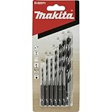 Makita D-62371 Holzbohrer-Set 7-teilig, Holzspiralbohrer für Weich- und...