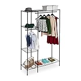 Relaxdays Offener Kleiderschrank, mit Kleiderstange, freistehendes...