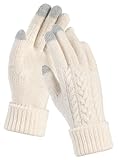 TRENODUX Thermo Handschuhe Damen Winter, Warme Verdickt Gestrickt Softshell...