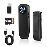 Bextgoo BodyCam, Mini Kamera ohne WLAN mit Vorinstallierter 64 GB TF Karte,...
