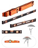 VEVOR 4-teiliges Torpedo-Wasserwaagen-Set, 120/60/40/25cm...